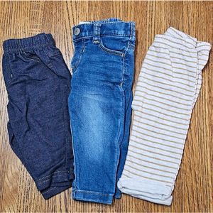 3 Peice Baby Girl Pants Bundle 0-3 Months